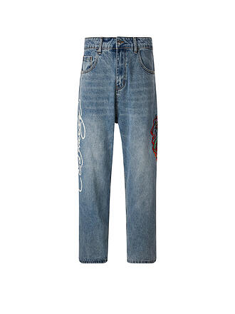 ED HARDY | Jeans Relaxed Fit FLAME SNAKE | hellblau