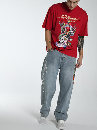 ED HARDY | Jeans Relaxed Fit FLAME SNAKE | hellblau