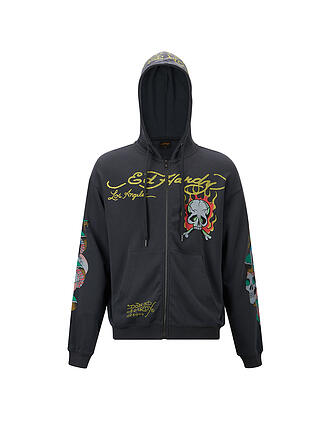 ED HARDY | Sweatjacke BURNING SKULL | schwarz