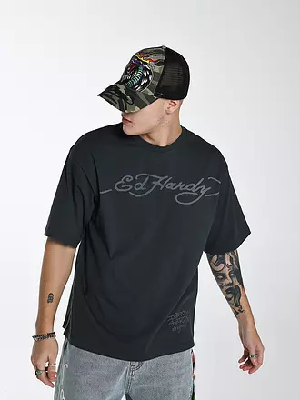 ED HARDY | T-Shirt SKULL FLAME | schwarz