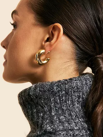 EDBLAD | Creolen CHUNKY CREOLES Large Gold | silber
