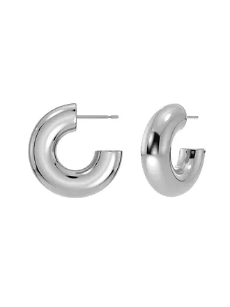 EDBLAD | Creolen CHUNKY CREOLES Small Gold | silber