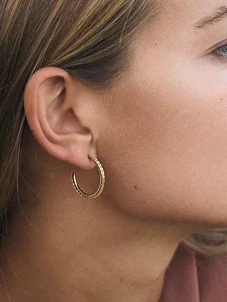 EDBLAD | Creolen TINSEL THIN CREOLES Small Gold | silber