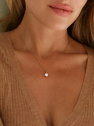 EDBLAD | Halskette CROWN NECKLACE Large Steel | gold