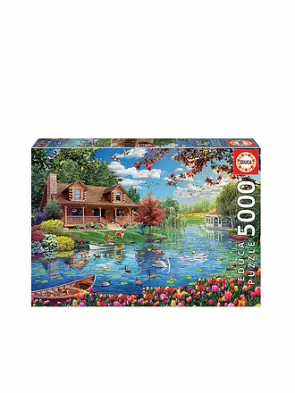 EDUCA | Haus am See 5000 Teile Puzzle | keine Farbe