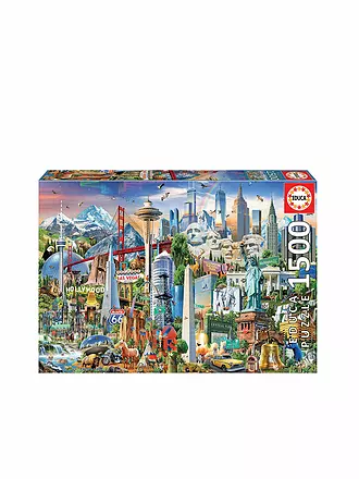 EDUCA | Puzzle - Wahrzeichen Amerika 1500 Teile | keine Farbe
