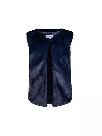 EISEND | Mädchen Gilet in Felloptik | schwarz