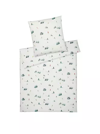 ELEGANTE | Flanell Bettwäsche ABFAHRT 70x90cm/140x200cm Skipiste | weiss