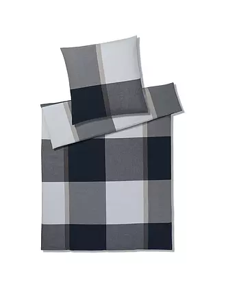 ELEGANTE | Flanell Bettwäsche BERKELEY 70x90cm/140x200cm Green | grau