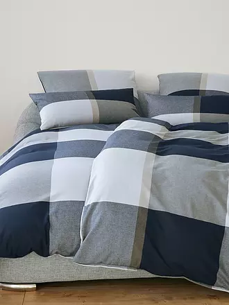 ELEGANTE | Flanell Bettwäsche BERKELEY 70x90cm/140x200cm Smoke | grün