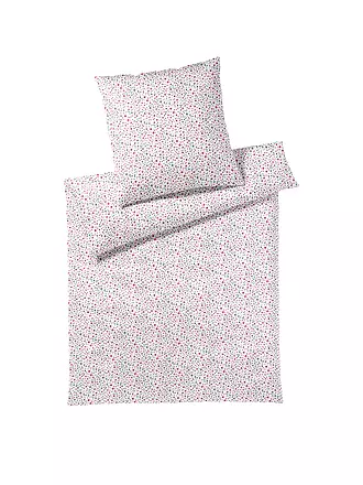 ELEGANTE | Flanell Bettwäsche BERRY 70x90cm/140x200cm Blumen | weiss