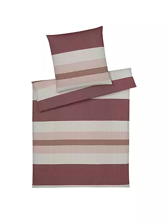 ELEGANTE | Flanell Bettwäsche LEEDS 70x90cm/140x200cm Plum | grau