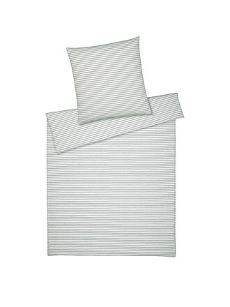 ELEGANTE | Halbleinen Bettwäsche 140x200cm DELICATE Green | grau