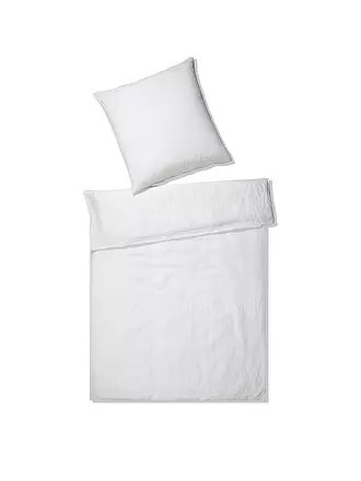 ELEGANTE | Halbleinen Bettwäsche Breeze 70x90cm/140x200cm Senf | weiss
