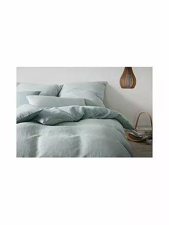 ELEGANTE | Halbleinen Bettwäsche Whisper 70x90cm / 140x200cm Puder | hellgrün