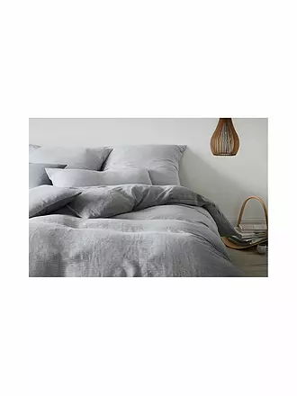 ELEGANTE | Halbleinen Bettwäsche Whisper 70x90cm / 140x200cm Puder | hellgrau