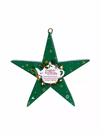 ENGLISH TEA SHOP | Tee Weihnachtssterne Green Star  6 Pyramidenbeutel | dunkelgrün