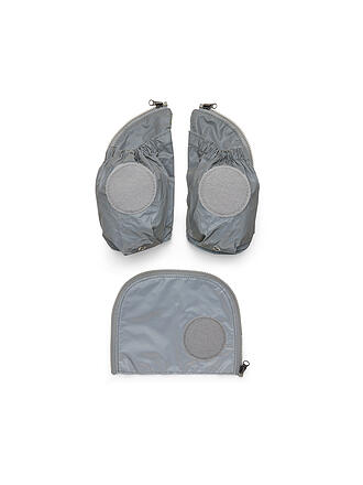 ERGOBAG | Fluo Seitentaschen Zip-Set mit Reflektorstreifen Silber | keine Farbe