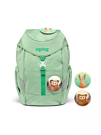 ERGOBAG | Kinder Rucksack Mini Eco Hero - WaldzauBär | hellgrün