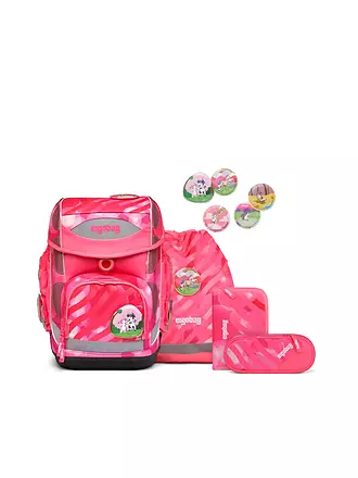 ERGOBAG | Schulrucksack-Set 5tlg. Cubo Kunterbuntes Einhorn | hellgrün