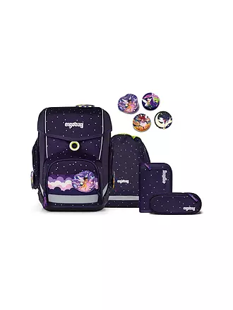 ERGOBAG | Schultasche Set 5tlg CUBO Flower PowBär | dunkelblau