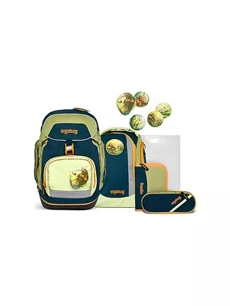 ERGOBAG | Schultaschen Set  6tlg Pack Entdeckbär | hellgrün
