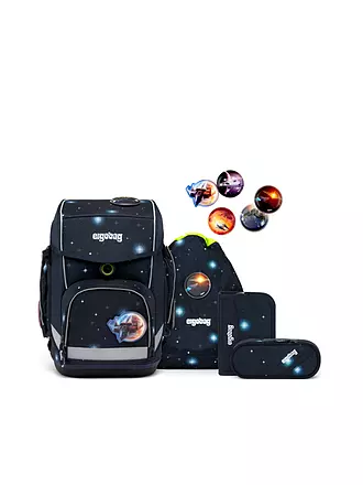 ERGOBAG | Schultaschen Set 5tlg CUBO Galaxy Glow - KoBärnikus | dunkelblau