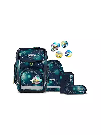 ERGOBAG | Schultaschen Set 5tlg CUBO | dunkelblau