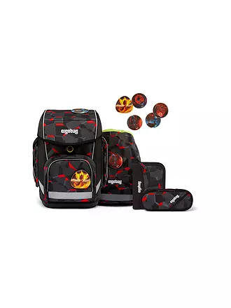 ERGOBAG | Schultaschen Set 5tlg Cubo - TaekBärdo | schwarz