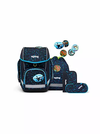 ERGOBAG | Schultaschen Set 5tlg Cubo - TiefseetauchBär | schwarz