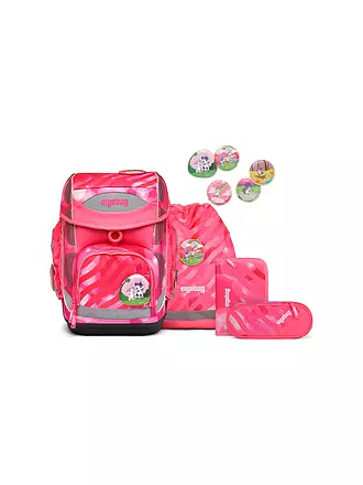 ERGOBAG | Schultaschen Set 5tlg Cubo KuntBärbuntes Einhorn | pink