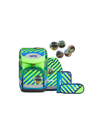 ERGOBAG | Schultaschen Set 5tlg Cubo TruckBär Neu Edition | grün
