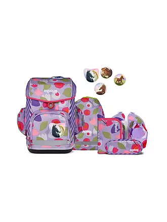 ERGOBAG | Schultaschen Set 6tlg CUBO LIGHT BlütenzauBär | lila