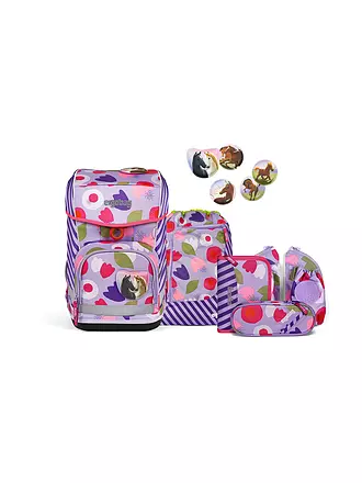 ERGOBAG | Schultaschen Set 6tlg CUBO Light -  BlütenzauBär | petrol