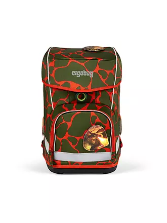 ERGOBAG | Schultaschen Set 6tlg CUBO Light Lumi - FeuerspeiBär | olive