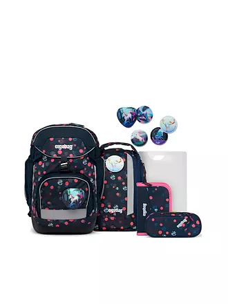 ERGOBAG | Schultaschen Set 6tlg PACK Reflex Glow - Super ReflektBär | dunkelblau