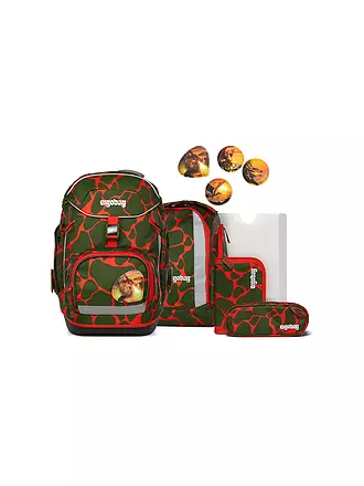 ERGOBAG | Schultaschen Set 6tlg. PACK FeuerspeiBär | olive