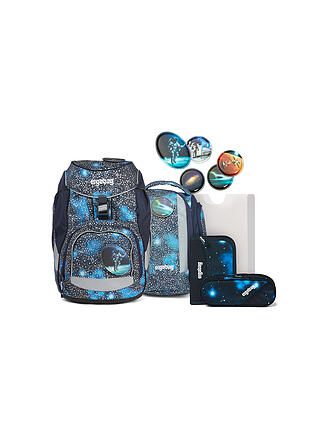 ERGOBAG | Schultaschen Set 6tlg. Pack - Bär Anhalter durch die Galaxie | dunkelblau