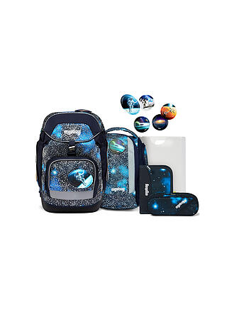 ERGOBAG | Schultaschen Set 6tlg. Pack - Bär Anhalter durch die Galaxis | schwarz