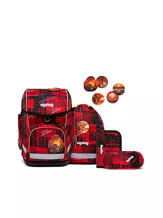 ERGOBAG | Schultaschen Set Cubo 5tlg AlarmBäreitschaft | rot