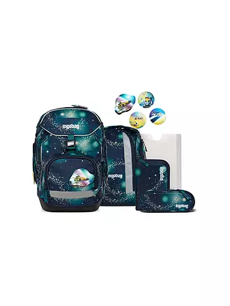 ERGOBAG | Schultaschen Set Pack 6 tlg RaumfahrBär | dunkelgrün