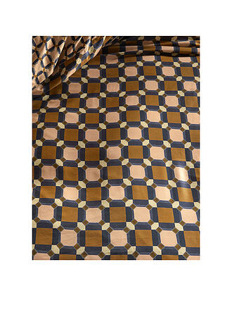 ESSENZA | Bettwäsche Garnitur TAEDES 70x90cm/140x200cm Nightblue | braun