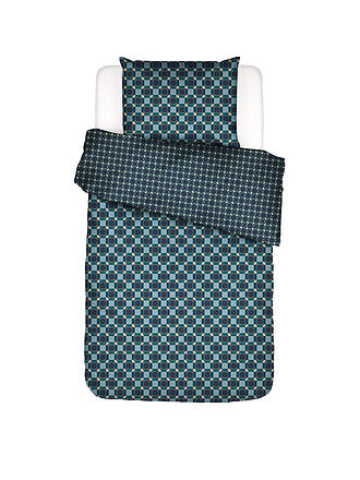 ESSENZA | Bettwäsche Garnitur TAEDES 70x90cm/140x200cm Nightblue | braun
