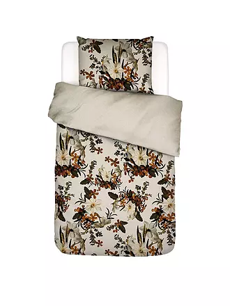 ESSENZA | Satin Bettwäsche 70x90cm/140x200cm DAFFODILS REUNITED Beachwood White | beige