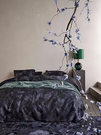 ESSENZA | Satin Bettwäsche 70x90cm/140x200cm FLOOR Nightblue | dunkelblau
