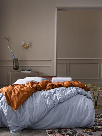 ESSENZA | Satin Bettwäsche 70x90cm/140x200cm Minte Oyster | hellblau