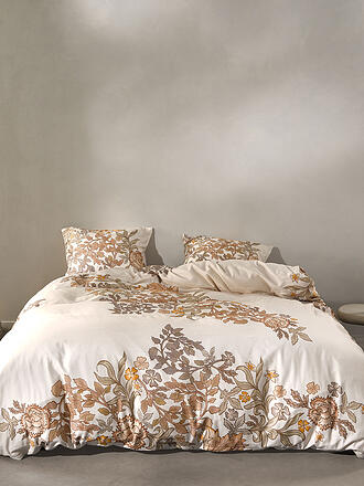 ESSENZA | Satin Bettwäsche AMELIE 70x90cm/140x200cm Faded White | dunkelblau