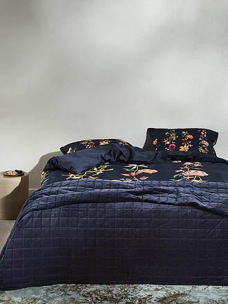 ESSENZA | Satin Bettwäsche FEDA 2x 70x90cm/200x200cm Nightblue | dunkelblau
