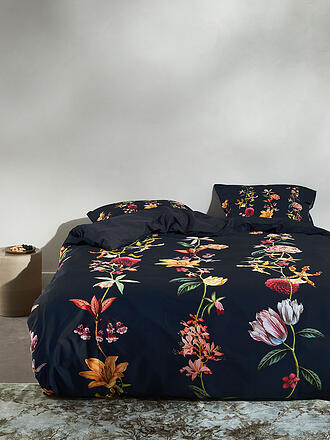 ESSENZA | Satin Bettwäsche FEDA 70x90cm/140x200cm Night Blue | Camel