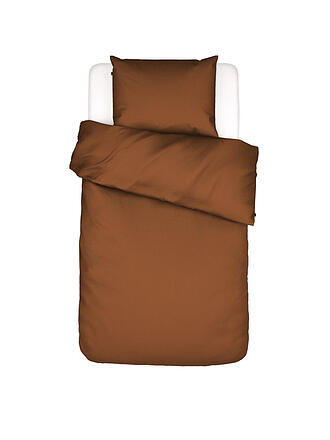 ESSENZA | Satin Bettwäsche Minte 70x90cm / 140x200cm Cafe Noir | braun